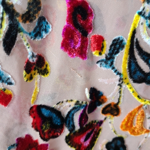 Natural Life Burnout Velvet Floral Print Kimono - Picture 8 of 9